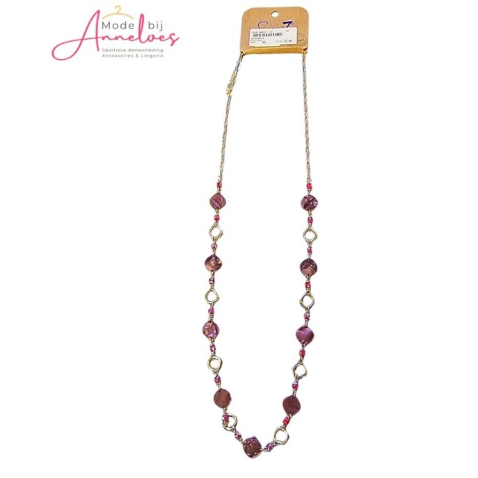 Sweet7 Ketting lang 101229413 wijnrood Sweet7 Ketting lang 101229413 wijnrood